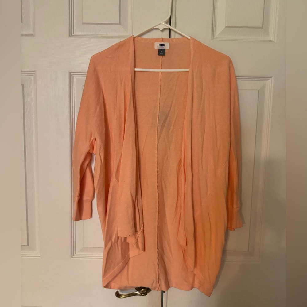 Old Navy Orange Open-Front Cardigan Sweater